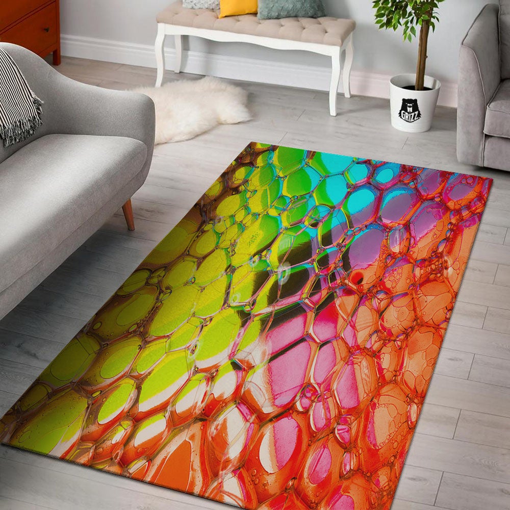 Bubble Soap Psychedelic Print Floor Mat-grizzshop