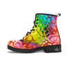 Bubble Soap Psychedelic Print Leather Boots-grizzshop