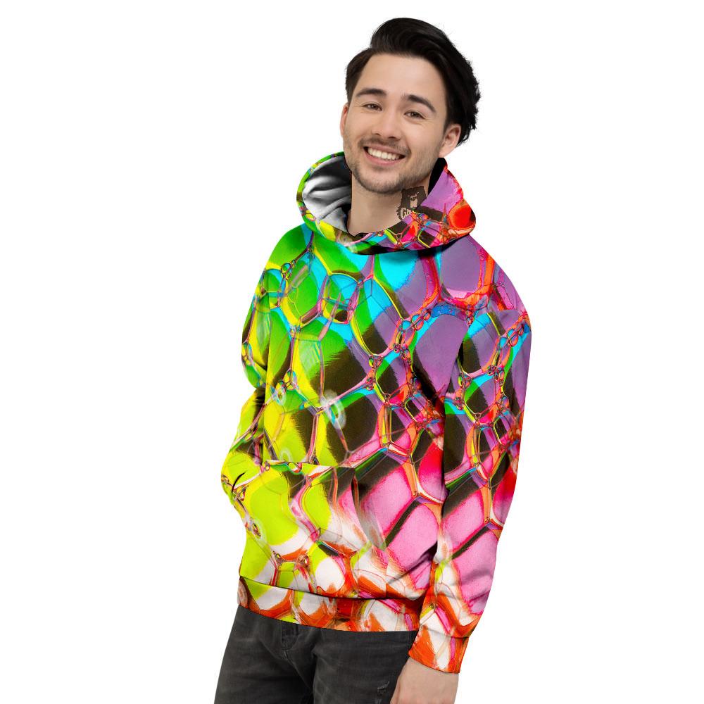 Bubble Soap Psychedelic Print Men's Hoodie-grizzshop