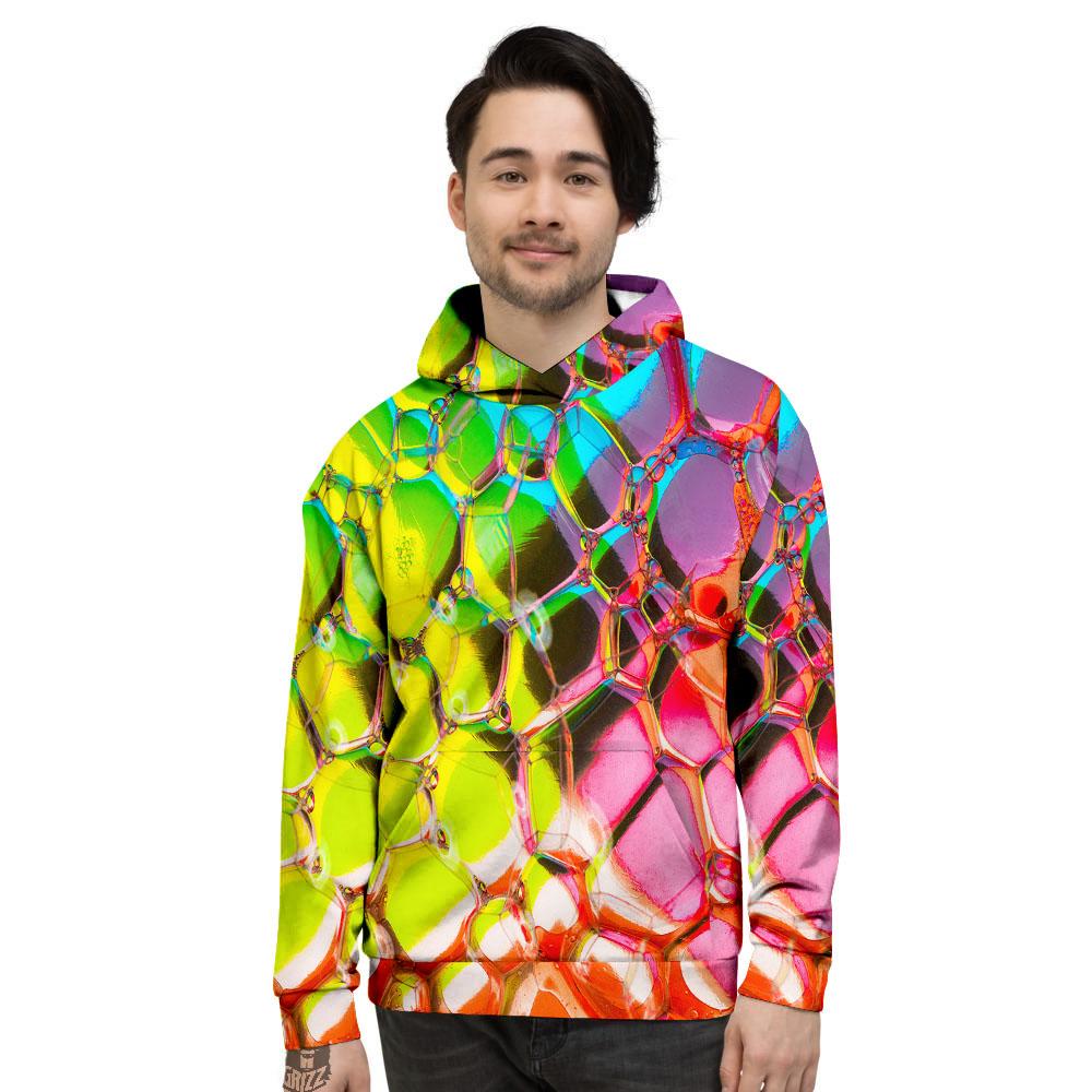 Bubble Soap Psychedelic Print Men's Hoodie-grizzshop