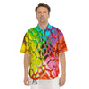 Bubble Soap Psychedelic Print Men's Short Sleeve Shirts-grizzshop