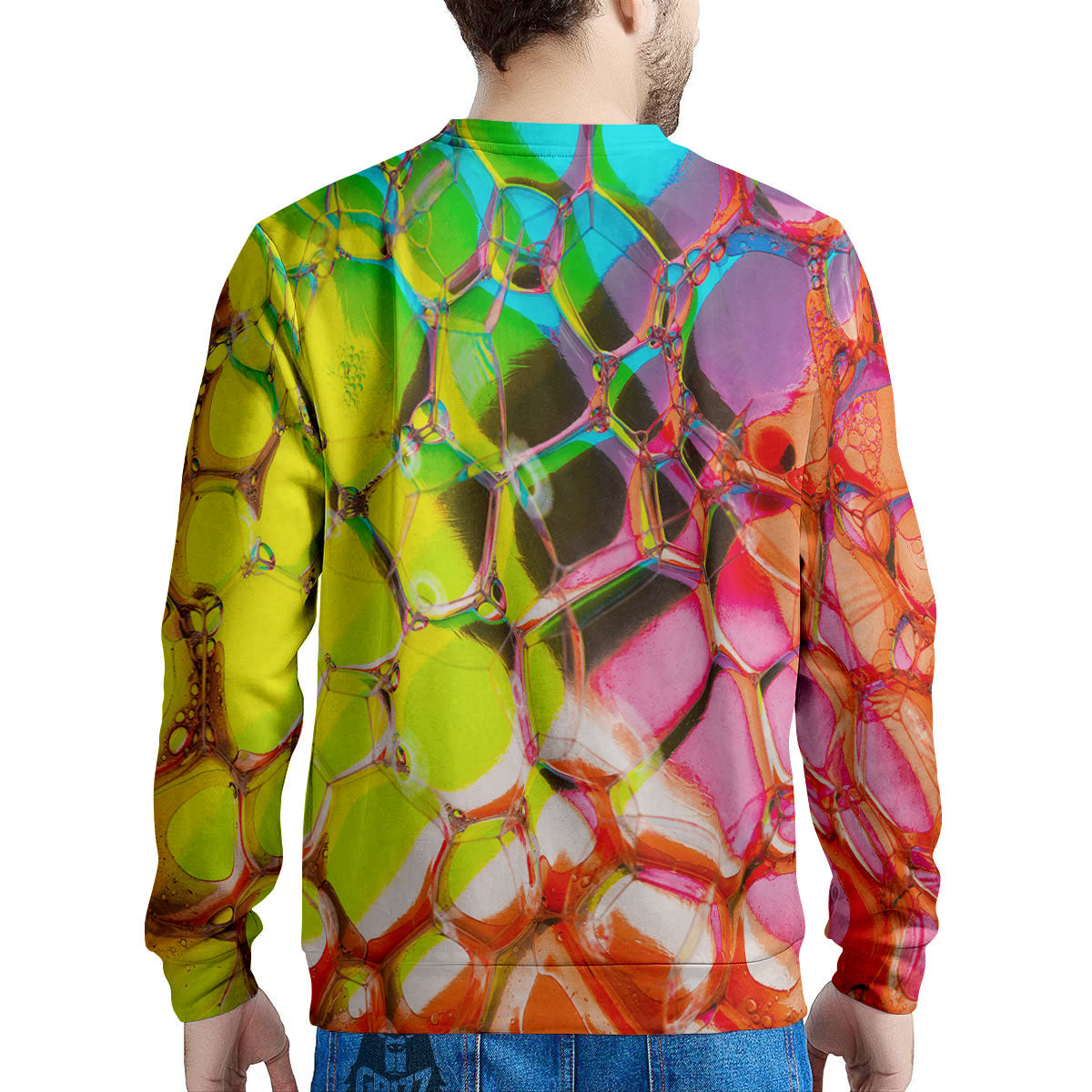 Bubble Soap Psychedelic Print Men's Sweatshirt-grizzshop