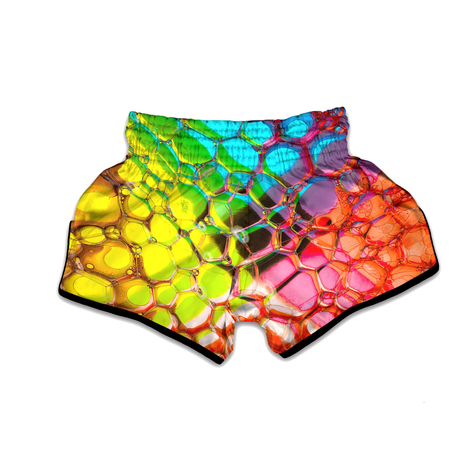 Bubble Soap Psychedelic Print Muay Thai Boxing Shorts-grizzshop