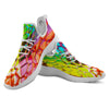 Bubble Soap Psychedelic Print White Athletic Shoes-grizzshop