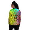 Bubble Soap Psychedelic Print Women's Bomber Jacket-grizzshop