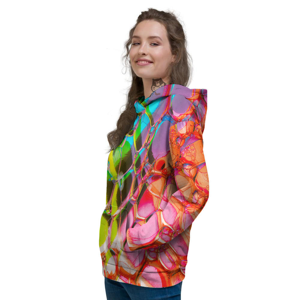 Bubble Soap Psychedelic Print Women's Hoodie-grizzshop