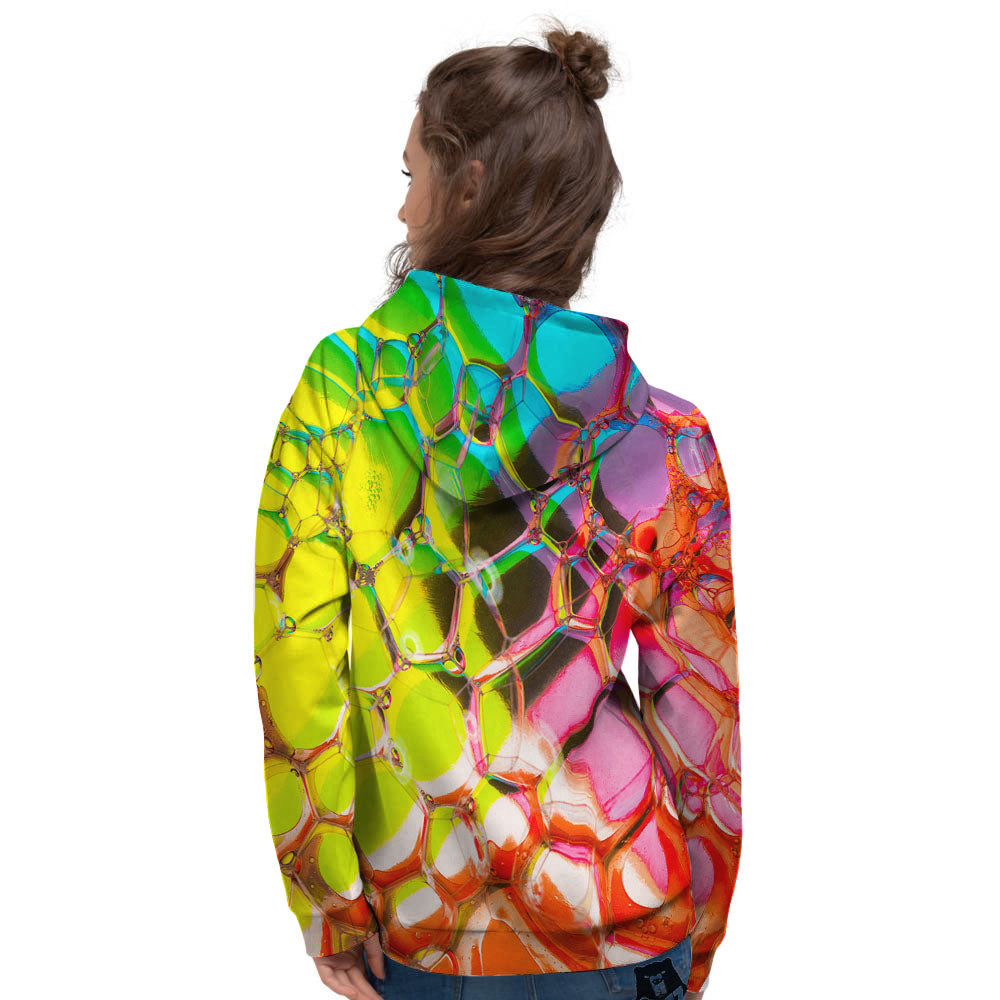 Bubble Soap Psychedelic Print Women's Hoodie-grizzshop