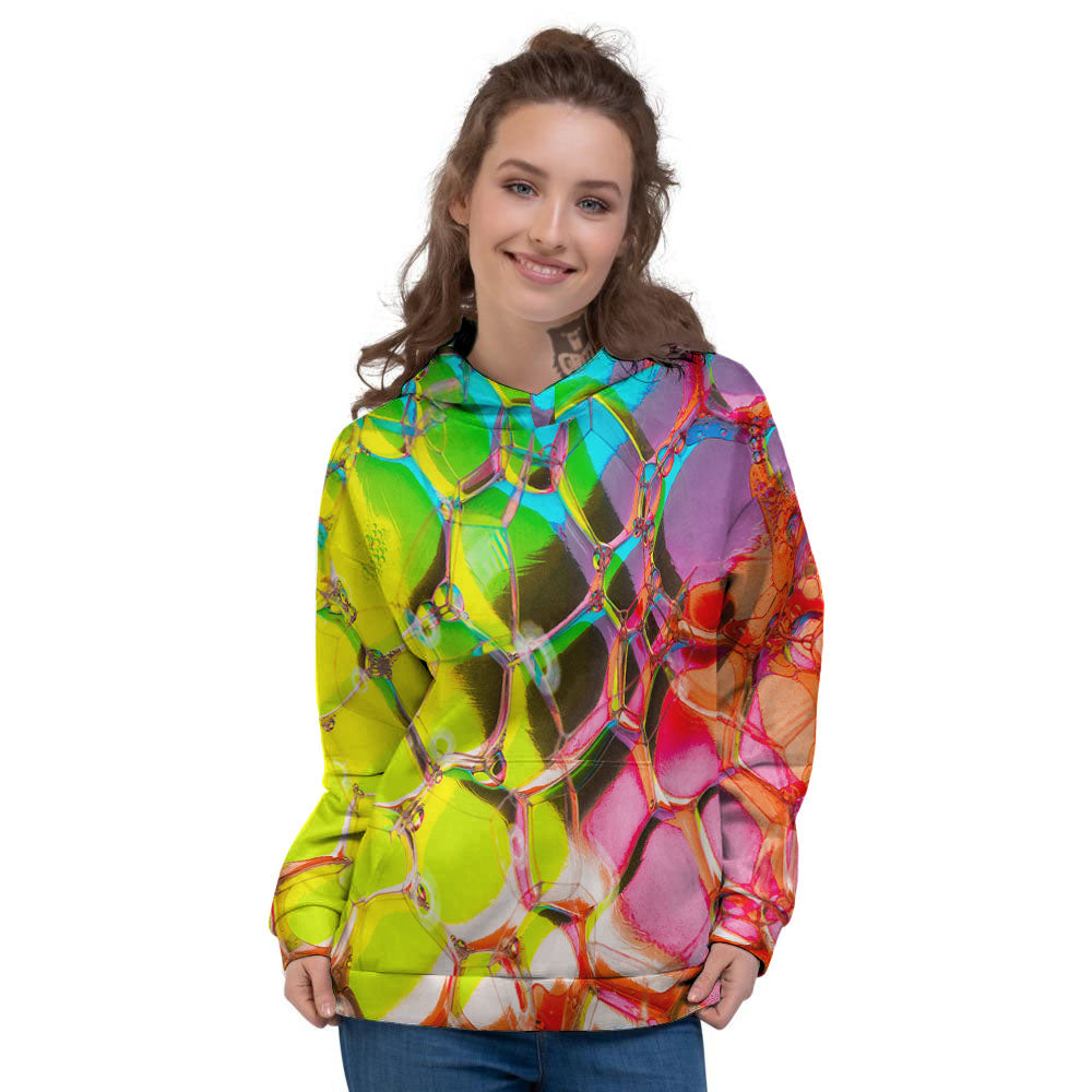 Bubble Soap Psychedelic Print Women's Hoodie-grizzshop