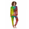 Bubble Soap Psychedelic Print Women's Pajamas-grizzshop