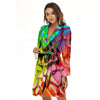 Bubble Soap Psychedelic Print Women's Robe-grizzshop