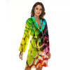 Bubble Soap Psychedelic Print Women's Robe-grizzshop