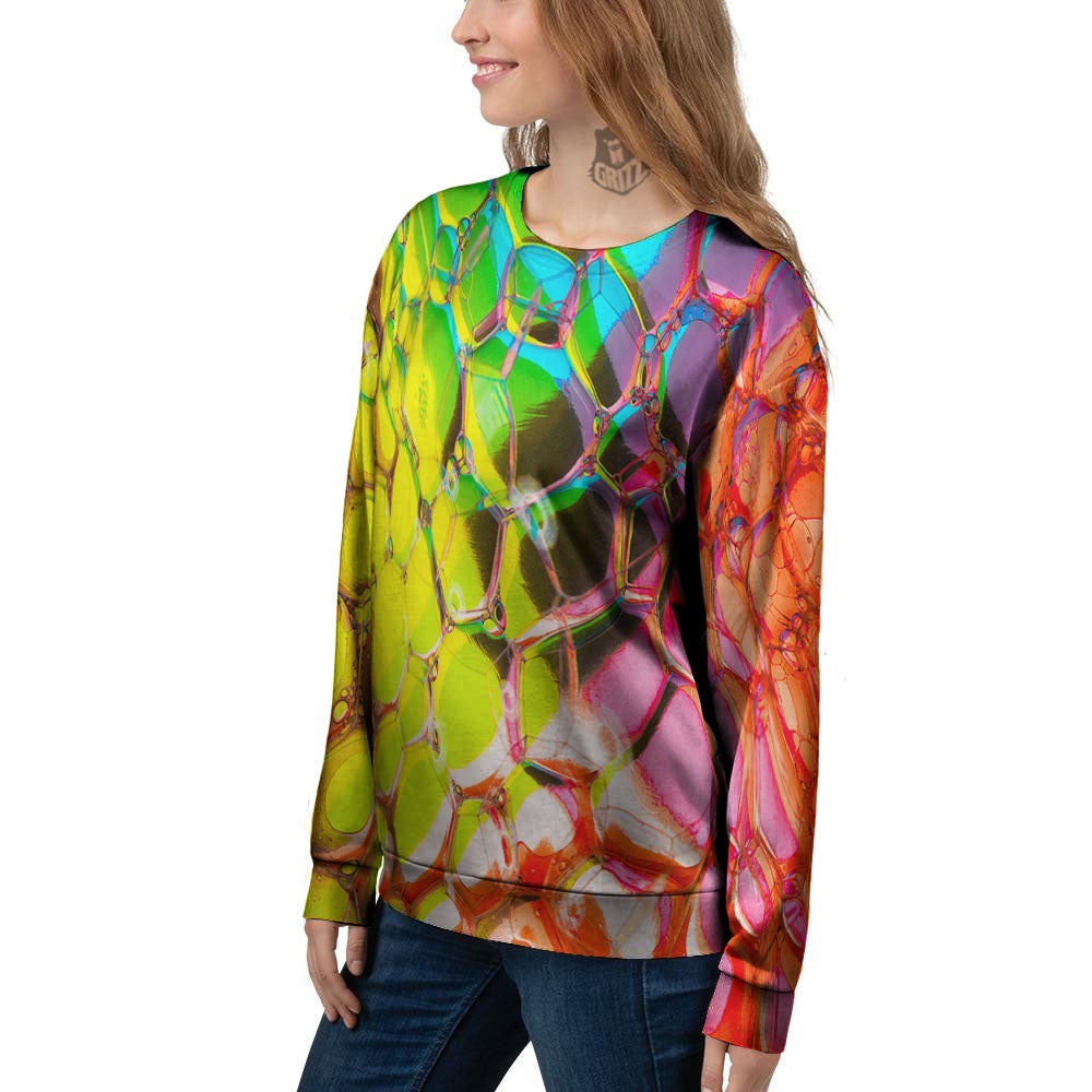 Bubble Soap Psychedelic Print Women's Sweatshirt-grizzshop