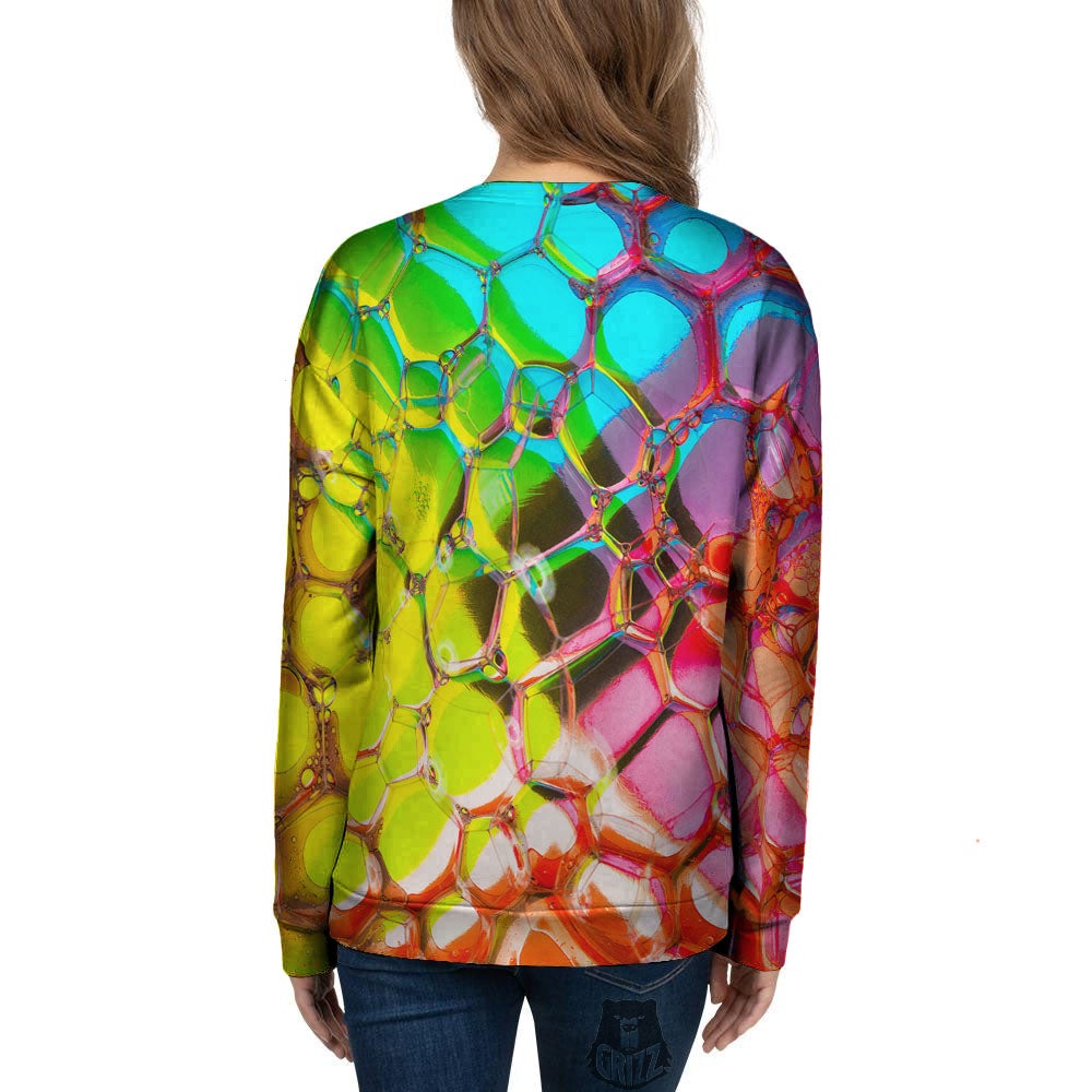 Bubble Soap Psychedelic Print Women's Sweatshirt-grizzshop