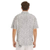 Bubble White And Black Print Pattern Men's Short Sleeve Shirts-grizzshop