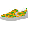 Buddha Alien Psychedelic Print Pattern White Slip On Shoes-grizzshop