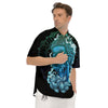 Buddha Blue Print Men's Short Sleeve Shirts-grizzshop