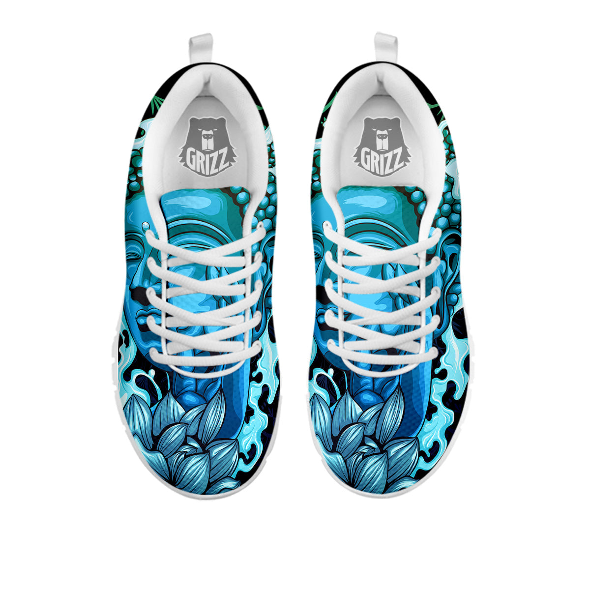 Buddha Blue Print White Sneaker-grizzshop