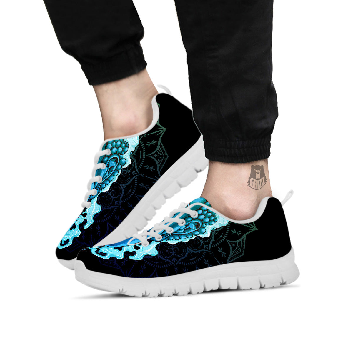 Buddha Blue Print White Sneaker-grizzshop