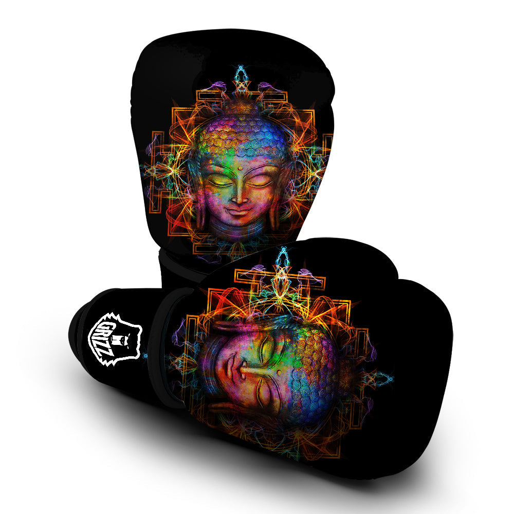 Buddha Colorful Print Boxing Gloves-grizzshop