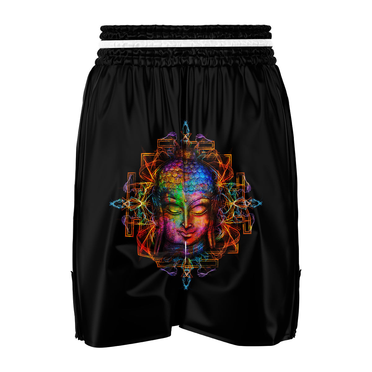 Buddha Colorful Print Boxing Shorts-grizzshop