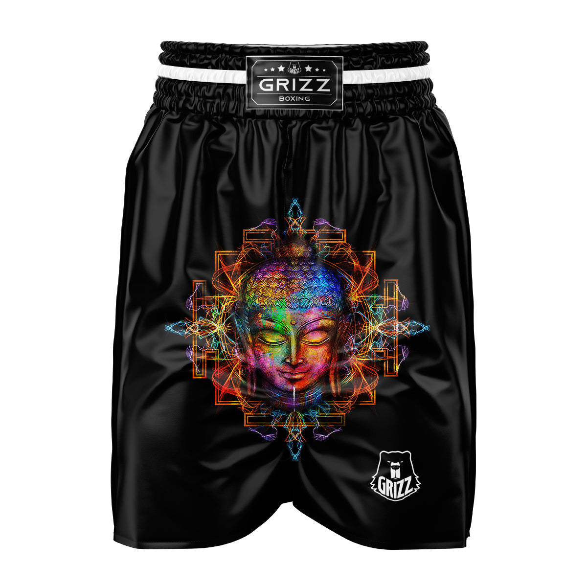 Buddha Colorful Print Boxing Shorts-grizzshop