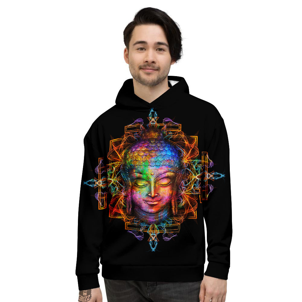 Buddha Colorful Print Men's Hoodie-grizzshop