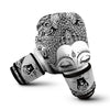 Buddha Mandala Spiritual Black White Print Boxing Gloves-grizzshop