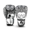 Buddha Mandala Spiritual Black White Print Boxing Gloves-grizzshop