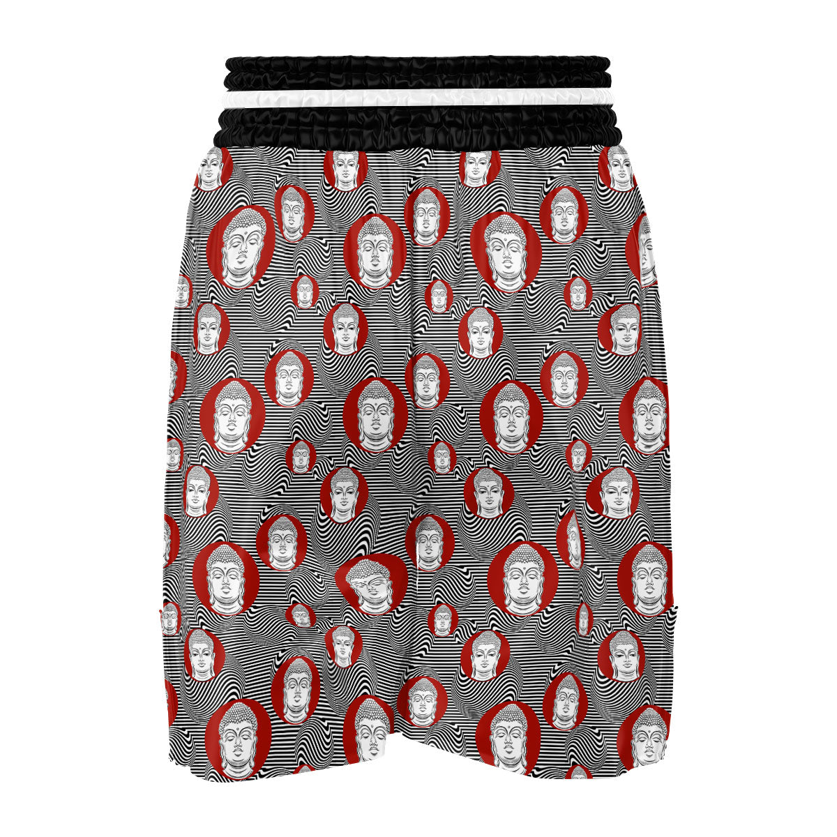 Buddha Print Pattern Boxing Shorts-grizzshop