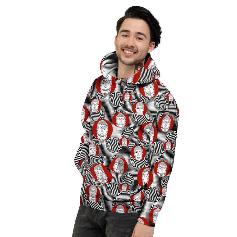 Buddha Print Pattern Men's Hoodie-grizzshop