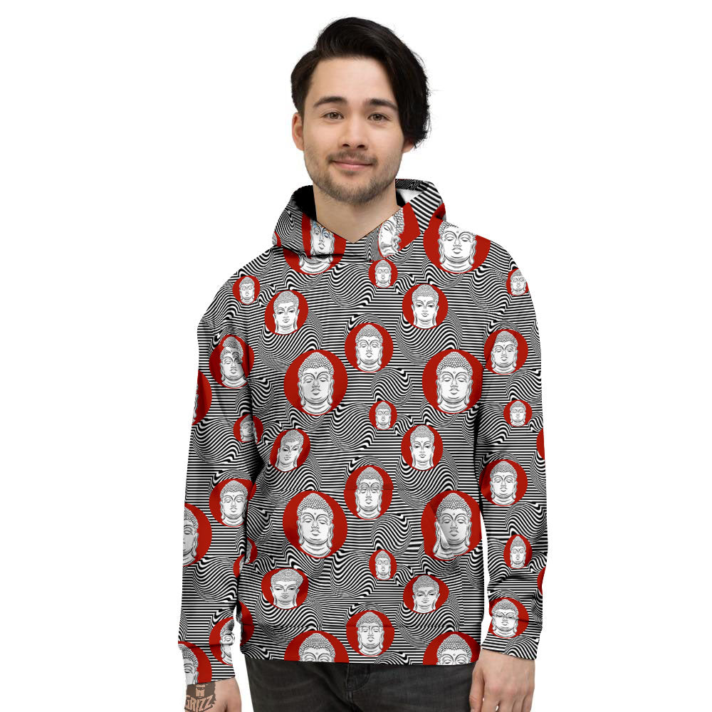 Buddha Print Pattern Men's Hoodie-grizzshop