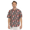 Buddha Print Pattern Men's Short Sleeve Shirts-grizzshop