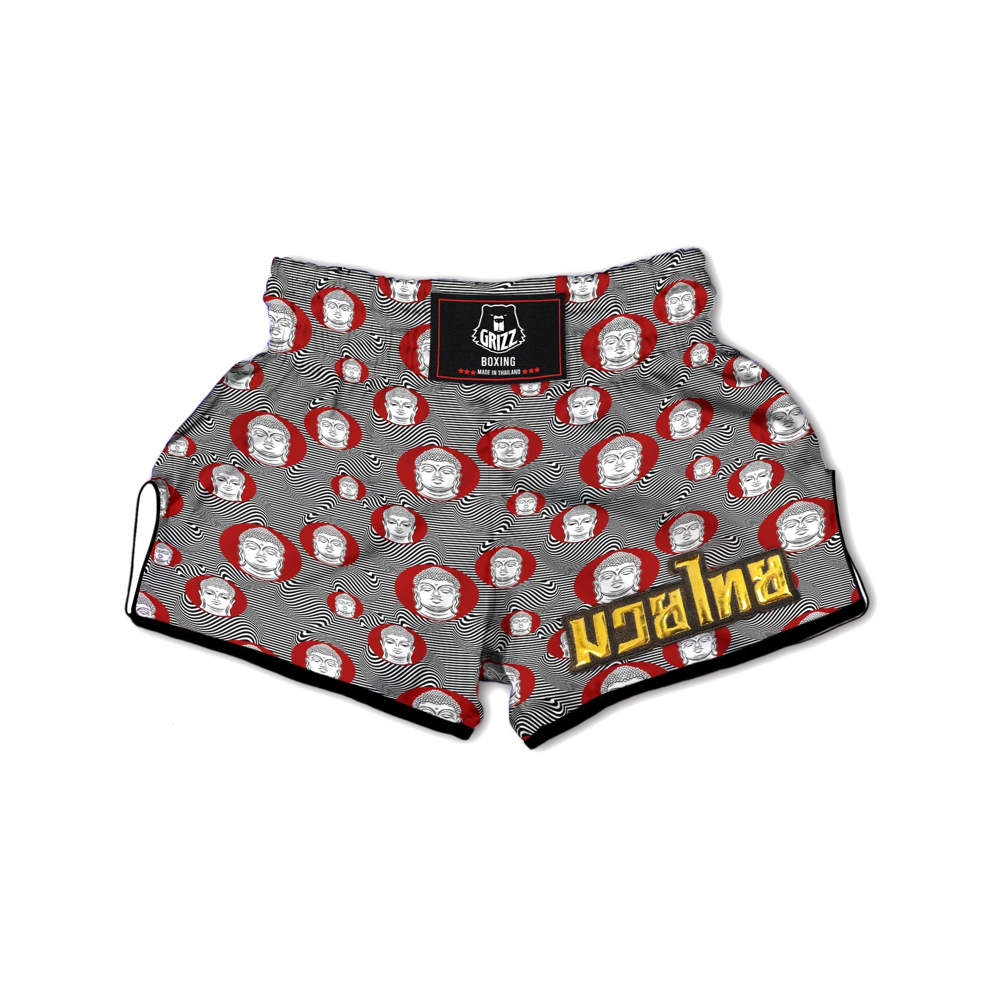 Buddha Print Pattern Muay Thai Boxing Shorts-grizzshop