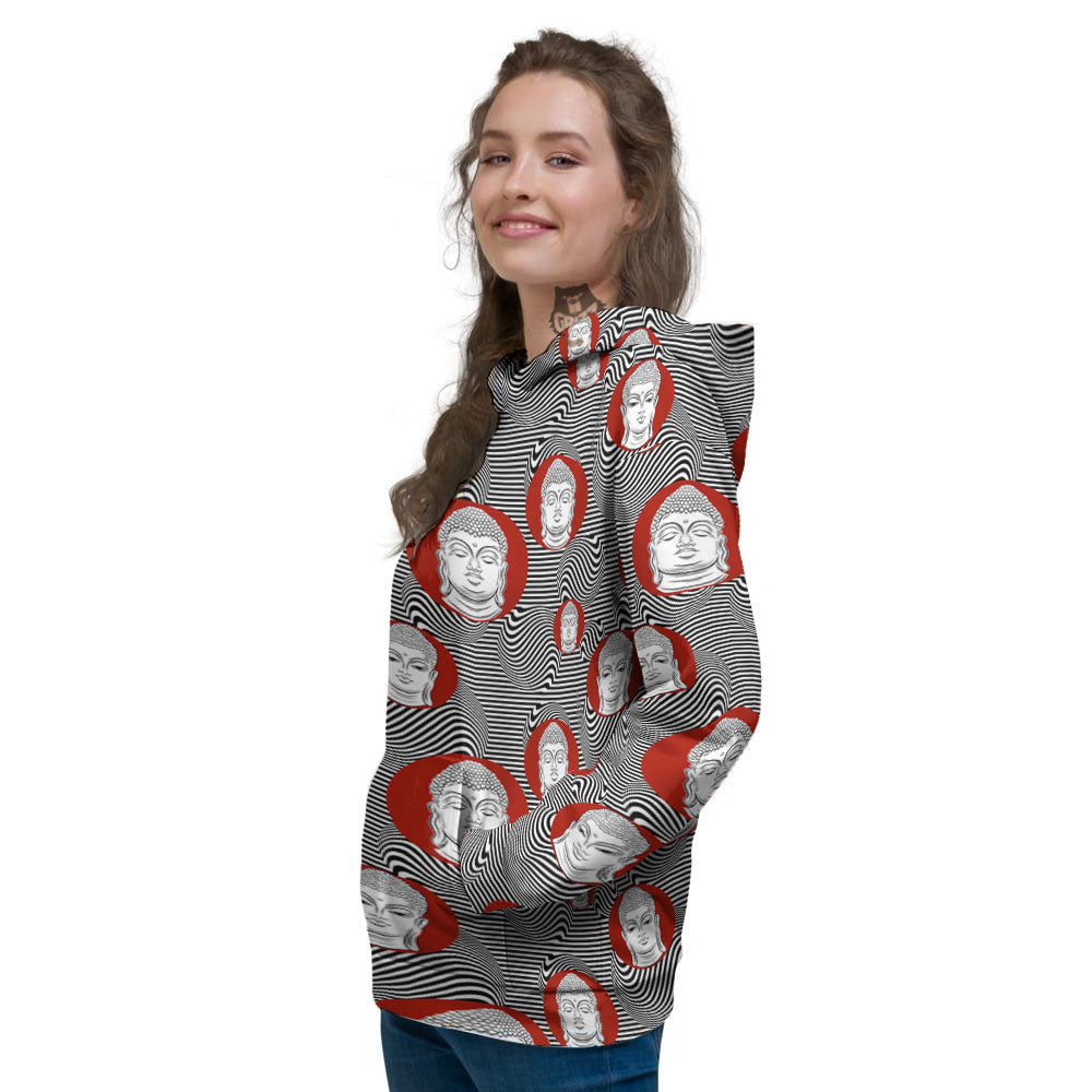 Buddha Print Pattern Women's Hoodie-grizzshop