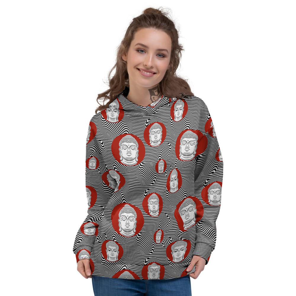 Buddha Print Pattern Women's Hoodie-grizzshop