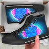 Buddha Psychedelic Print Black High Top Shoes-grizzshop