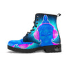 Buddha Psychedelic Print Leather Boots-grizzshop