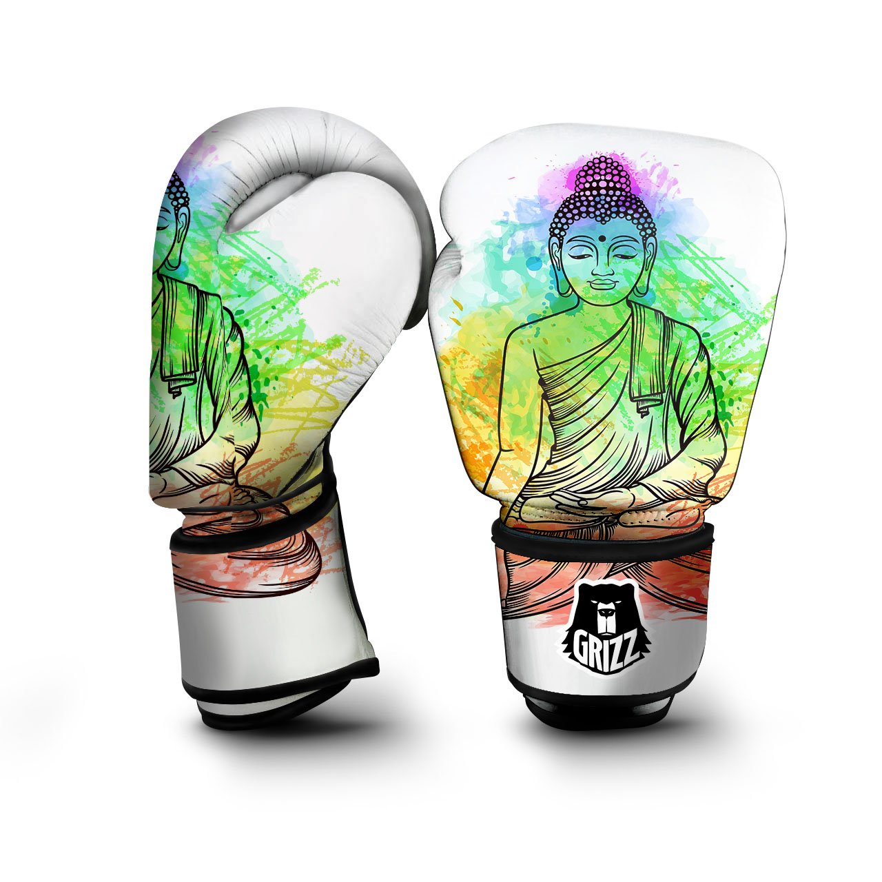 Buddha Reggae Print Boxing Gloves-grizzshop