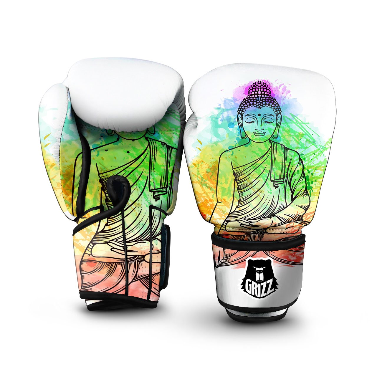Buddha Reggae Print Boxing Gloves-grizzshop