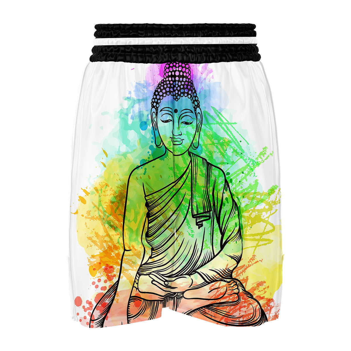 Buddha Reggae Print Boxing Shorts-grizzshop