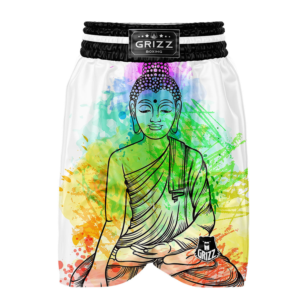 Buddha Reggae Print Boxing Shorts-grizzshop