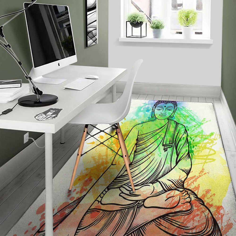 Buddha Reggae Print Floor Mat-grizzshop