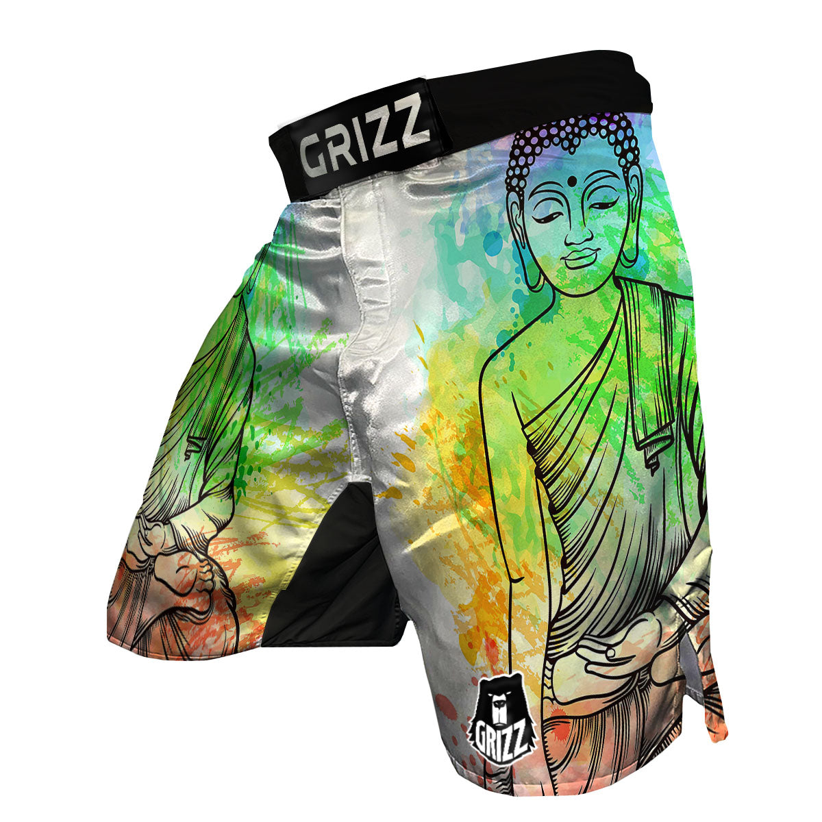 Buddha Reggae Print MMA Shorts-grizzshop