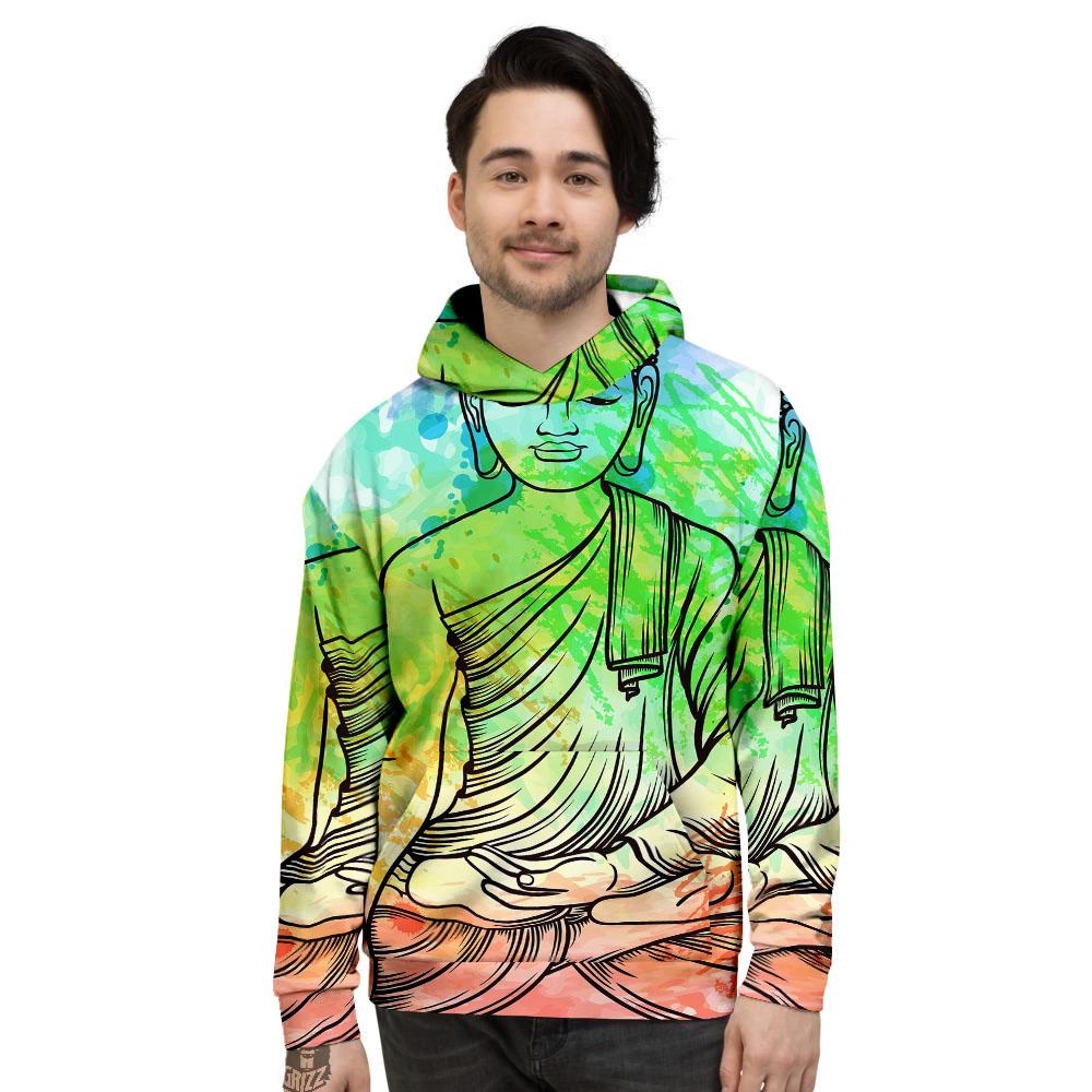 Buddha Reggae Print Men's Hoodie-grizzshop