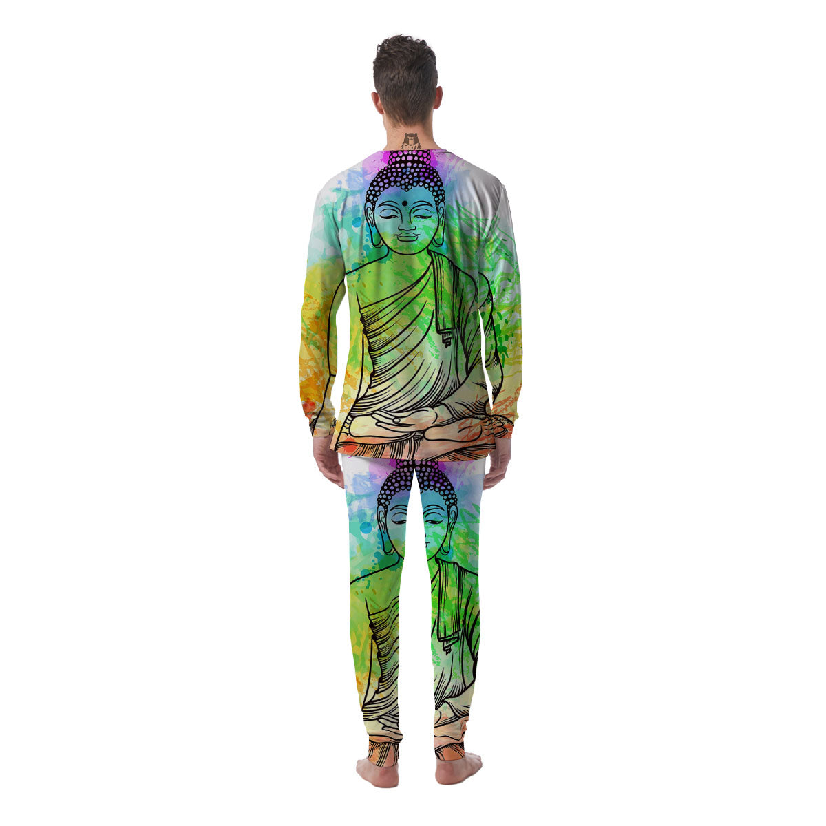 Buddha Reggae Print Men's Pajamas-grizzshop