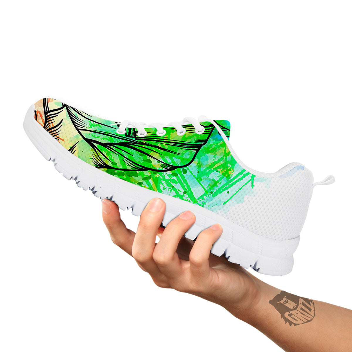 Buddha Reggae Print White Sneaker-grizzshop