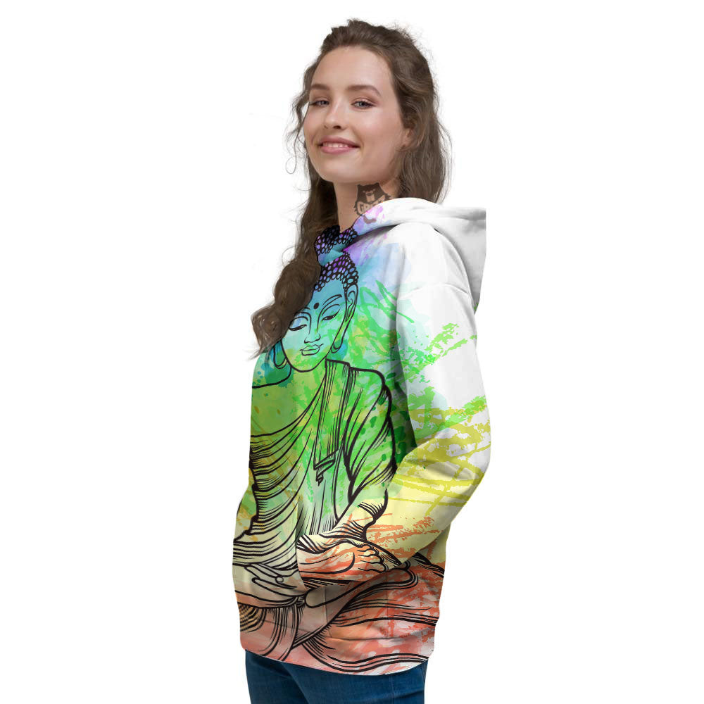 Buddha Reggae Print Women's Hoodie-grizzshop
