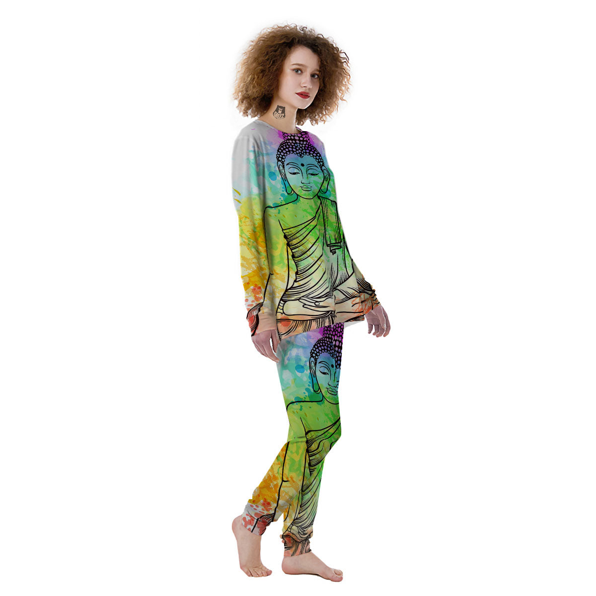 Buddha Reggae Print Women's Pajamas-grizzshop