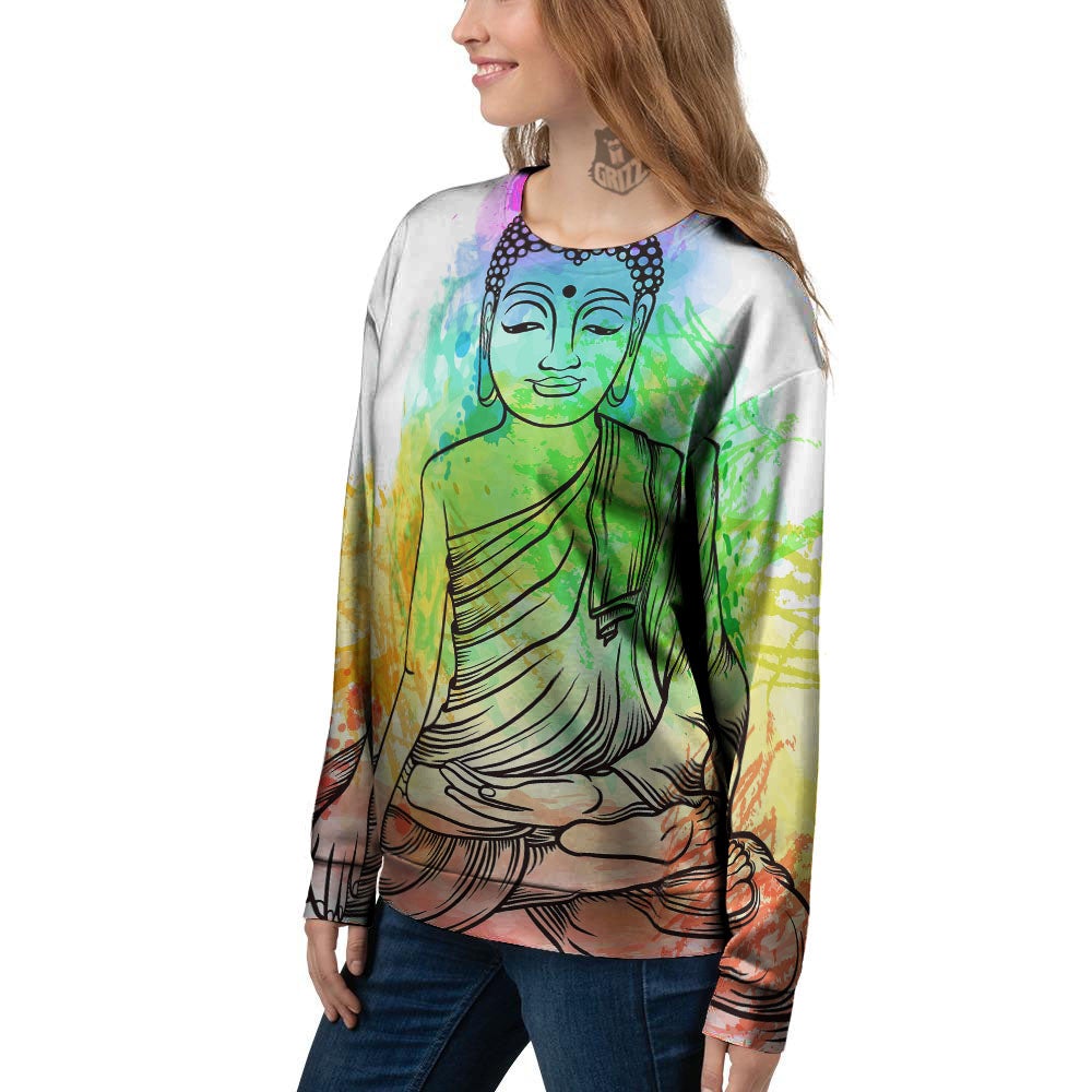 Buddha Reggae Print Women's Sweatshirt-grizzshop