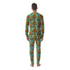 Buddha Sits On The Leaf Print Pattern Men's Pajamas-grizzshop